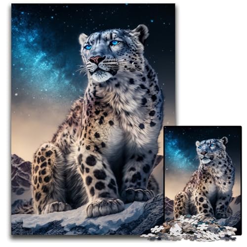 Fantasy Leopard Puzzle 1000 Teile für Erwachsene Puzzles für Erwachsene Interaktives Familienspiel, Gehirn-Herausforderung, Lernspielzeug 50x75cm/19,68x29,52 Zoll von LiJianXXR
