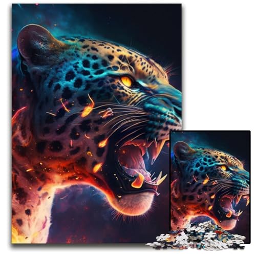 Fantasy Leopard Puzzle für Erwachsene, 1000 Teile, Puzzle für Erwachsene, perfekt für Halloween, Weihnachten, Geburtstagsgeschenk, 26x38cm/10,23x14,96 Zoll Fantasy Leopard Puzzle für Erwachsene, 1000 Teile, Puzzle für Erwachsene, perfekt für Halloween, Weihnachten, Geburtstagsgeschenk, 26x38cm/10,23x14,96 Zoll von LiJianXXR