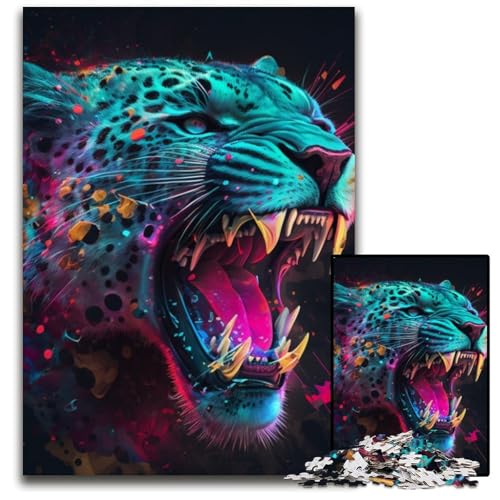 Fantasy-Leoparden-Puzzle, 1000 Teile, Puzzle für Erwachsene, perfekt für Heimdekoration, Geburtstage, Feiertage und Geschenke, 26x38cm/10,23x14,96 Zoll Fantasy-Leoparden-Puzzle, 1000 Teile, Puzzle für Erwachsene, perfekt für Heimdekoration, Geburtstage, Feiertage und Geschenke, 26x38cm/10,23x14,96 Zoll von LiJianXXR