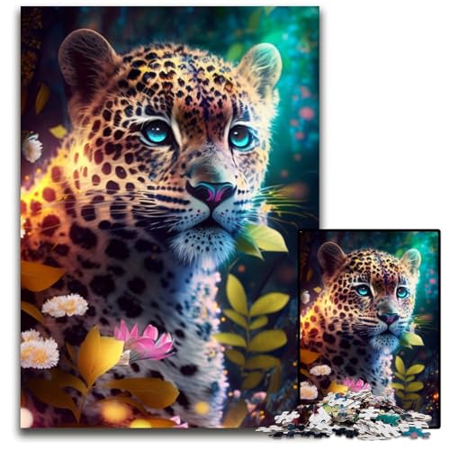 Fantasy-Leoparden-Puzzles für Erwachsene, 1000 Puzzles, Teenager, Paare und Freunde zum Geburtstag, zu Weihnachten, 26x38cm/10,23x14,96 Zoll Fantasy-Leoparden-Puzzles für Erwachsene, 1000 Puzzles, Teenager, Paare und Freunde zum Geburtstag, zu Weihnachten, 26x38cm/10,23x14,96 Zoll von LiJianXXR
