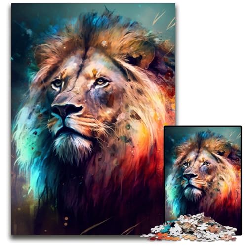 Fantasy Lion 1000-Teile-Puzzle, Geschenke, Puzzles für Erwachsene, Denkspiel für Teenager und Familieninteraktion, 50x75cm/19,68x29,52 Zoll Fantasy Lion 1000-Teile-Puzzle, Geschenke, Puzzles für Erwachsene, Denkspiel für Teenager und Familieninteraktion, 50x75cm/19,68x29,52 Zoll von LiJianXXR