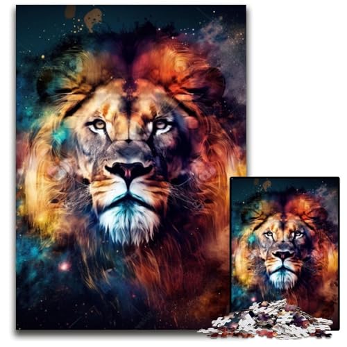 Fantasy Lion 1000-Teile-Puzzle für Erwachsene, anspruchsvolle Puzzles, interaktives Familienspiel, Gehirn-Herausforderung, Lernspielzeug, 50x75cm/19,68x29,52 Zoll Fantasy Lion 1000-Teile-Puzzle für Erwachsene, anspruchsvolle Puzzles, interaktives Familienspiel, Gehirn-Herausforderung, Lernspielzeug, 50x75cm/19,68x29,52 Zoll von LiJianXXR