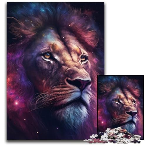 Fantasy-Löwe-Puzzle, 1000 Teile, Unmögliches Puzzle für Erwachsene, Perfekt für Teenager und Sammler, Ideale Heimdekoration und Reisegeschenk, 26x38cm/10,23x14,96 Zoll von LiJianXXR