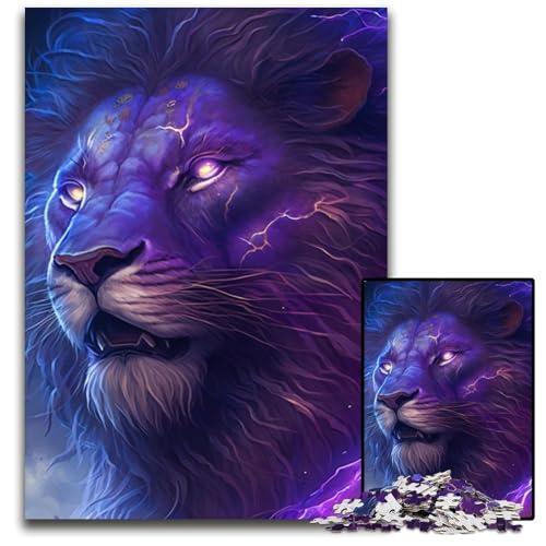 Fantasy-Löwe-Puzzle 1000 Teile für Erwachsene, Puzzles für Erwachsene, interaktives Familienspiel, Denksportaufgabe, Lernspielzeug, 50x75cm/19,68x29,52 Zoll Fantasy-Löwe-Puzzle 1000 Teile für Erwachsene, Puzzles für Erwachsene, interaktives Familienspiel, Denksportaufgabe, Lernspielzeug, 50x75cm/19,68x29,52 Zoll von LiJianXXR