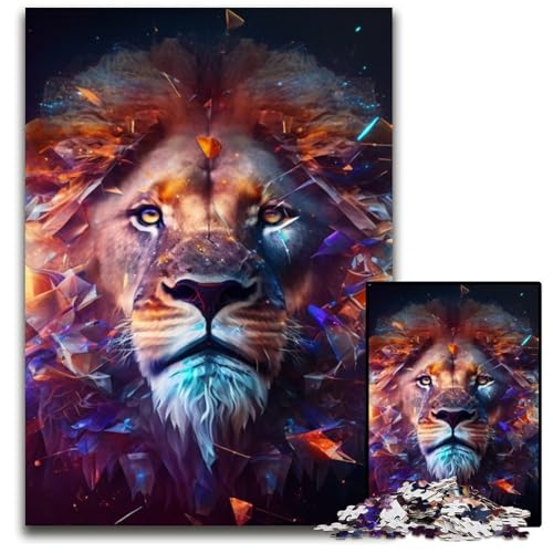 Fantasy-Löwe-Puzzle 1000 Teile für Erwachsene, Puzzles für Erwachsene, interaktives Familienspiel, Denksportaufgabe, Lernspielzeug, 50x75cm/19,68x29,52 Zoll Fantasy-Löwe-Puzzle 1000 Teile für Erwachsene, Puzzles für Erwachsene, interaktives Familienspiel, Denksportaufgabe, Lernspielzeug, 50x75cm/19,68x29,52 Zoll von LiJianXXR