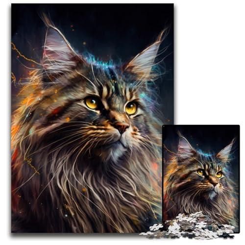 Fantasy Maine Coon 1000-Teile-Puzzle, Geschenke, Puzzles für Erwachsene, Denkspiel für Teenager und Familieninteraktion, 26x38cm/10,23x14,96 Zoll Fantasy Maine Coon 1000-Teile-Puzzle, Geschenke, Puzzles für Erwachsene, Denkspiel für Teenager und Familieninteraktion, 26x38cm/10,23x14,96 Zoll von LiJianXXR
