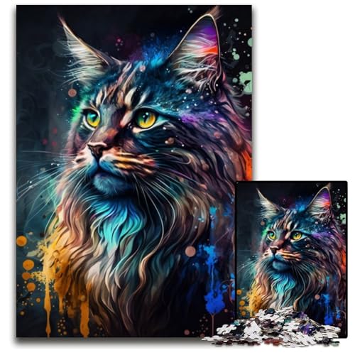Fantasy Maine Coon 1000-Teile-Puzzle, Geschenke, Puzzles für Erwachsene, Denkspiel für Teenager und Familieninteraktion, 26x38cm/10,23x14,96 Zoll Fantasy Maine Coon 1000-Teile-Puzzle, Geschenke, Puzzles für Erwachsene, Denkspiel für Teenager und Familieninteraktion, 26x38cm/10,23x14,96 Zoll von LiJianXXR