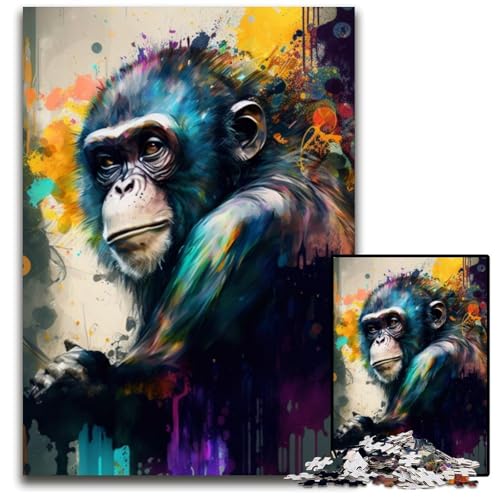 Fantasy Monkey Puzzle für Erwachsene, 1000-teiliges Papppuzzle, anspruchsvolles DIY-Denkspiel für Teenager, 26x38cm/10,23x14,96 Zoll von LiJianXXR