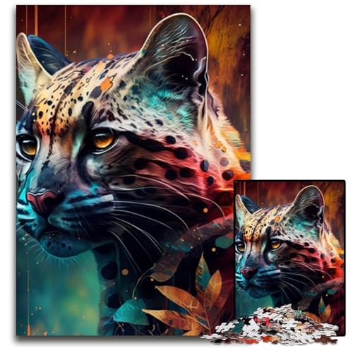 Fantasy Ocelot 1000-teiliges Puzzle für Erwachsene, Puzzles für Erwachsene, Gehirn-Herausforderung, Geschenk, pädagogische Aktivität für Teenager, 26x38cm/10,23x14,96 Zoll Fantasy Ocelot 1000-teiliges Puzzle für Erwachsene, Puzzles für Erwachsene, Gehirn-Herausforderung, Geschenk, pädagogische Aktivität für Teenager, 26x38cm/10,23x14,96 Zoll von LiJianXXR