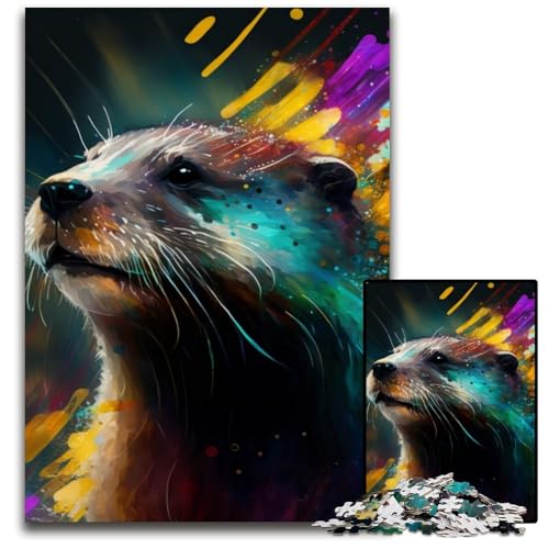 Fantasy-Otter-Puzzles für 1000 Teile, anspruchsvolle Puzzles, Teenager, Paare und Freunde zum Geburtstag, zu Weihnachten, 50x75cm/19,68x29,52 Zoll von LiJianXXR
