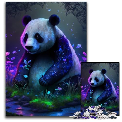 Fantasy-Panda-Puzzle für Erwachsene, 1000-teiliges Papppuzzle, anspruchsvolles DIY-Denkspiel für Teenager, 26x38cm/10,23x14,96 Zoll von LiJianXXR