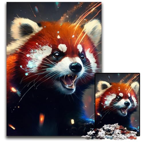 Fantasy Red Panda 1000-Teile-Puzzle für Erwachsene, anspruchsvolle Puzzles, interaktives Familienspiel, Gehirn-Herausforderung, Lernspielzeug, 50x75cm/19,68x29,52 Zoll Fantasy Red Panda 1000-Teile-Puzzle für Erwachsene, anspruchsvolle Puzzles, interaktives Familienspiel, Gehirn-Herausforderung, Lernspielzeug, 50x75cm/19,68x29,52 Zoll von LiJianXXR