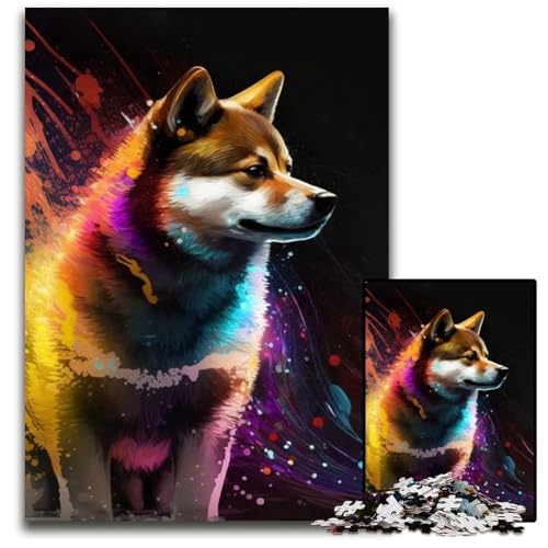Fantasy Shiba Inu Puzzle 1000 Teile für Erwachsene, Puzzles für Erwachsene, interaktives Familienspiel, Gehirn-Herausforderung, Lernspielzeug, 50x75cm/19,68x29,52 Zoll Fantasy Shiba Inu Puzzle 1000 Teile für Erwachsene, Puzzles für Erwachsene, interaktives Familienspiel, Gehirn-Herausforderung, Lernspielzeug, 50x75cm/19,68x29,52 Zoll von LiJianXXR