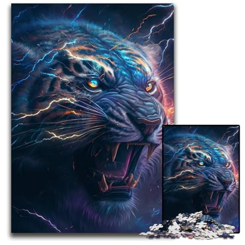 Fantasy Tiger 1000-Teile-Puzzle für Erwachsene, anspruchsvolle Puzzles, interaktives Familienspiel, Gehirn-Herausforderung, Lernspielzeug, 26x38cm/10,23x14,96 Zoll Fantasy Tiger 1000-Teile-Puzzle für Erwachsene, anspruchsvolle Puzzles, interaktives Familienspiel, Gehirn-Herausforderung, Lernspielzeug, 26x38cm/10,23x14,96 Zoll von LiJianXXR
