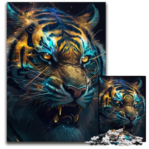 Fantasy Tiger 1000-teiliges Puzzle, schwierige Puzzles für Erwachsene, pädagogische Aktivität zur Verbesserung kognitiver Fähigkeiten, 26x38cm/10,23x14,96 Zoll Fantasy Tiger 1000-teiliges Puzzle, schwierige Puzzles für Erwachsene, pädagogische Aktivität zur Verbesserung kognitiver Fähigkeiten, 26x38cm/10,23x14,96 Zoll von LiJianXXR