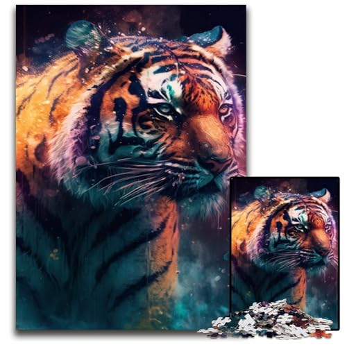 Fantasy Tiger Puzzle für Erwachsene, 1000 Teile, Puzzle für Erwachsene, perfekt für Halloween, Weihnachten, Geburtstagsgeschenk, 50x75cm/19,68x29,52 Zoll Fantasy Tiger Puzzle für Erwachsene, 1000 Teile, Puzzle für Erwachsene, perfekt für Halloween, Weihnachten, Geburtstagsgeschenk, 50x75cm/19,68x29,52 Zoll von LiJianXXR