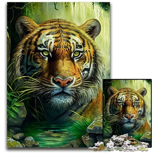 Fantasy Tiger Puzzles für 1000 Teile, anspruchsvolle Puzzles, anspruchsvolle Denksportaufgabe, Familienaktivität, Heimdekoration, 26x38cm/10,23x14,96 Zoll Fantasy Tiger Puzzles für 1000 Teile, anspruchsvolle Puzzles, anspruchsvolle Denksportaufgabe, Familienaktivität, Heimdekoration, 26x38cm/10,23x14,96 Zoll von LiJianXXR