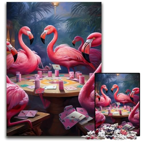 Flamingos Spielen Poker Puzzle 1000 Teile für Erwachsene Puzzles für Erwachsene Interaktives Familienspiel, Gehirn-Herausforderung, Lernspielzeug 50x75cm/19,68x29,52 Zoll Flamingos Spielen Poker Puzzle 1000 Teile für Erwachsene Puzzles für Erwachsene Interaktives Familienspiel, Gehirn-Herausforderung, Lernspielzeug 50x75cm/19,68x29,52 Zoll von LiJianXXR
