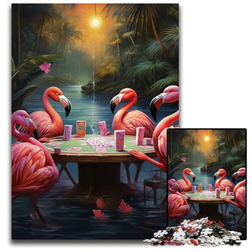 Flamingos Spielen Poker Puzzle für Erwachsene 1000-teiliges Puzzle für Erwachsene Perfekt für Familienfeiern, Geburtstage, Feiertage 26x38cm/10,23x14,96 Zoll Flamingos Spielen Poker Puzzle für Erwachsene 1000-teiliges Puzzle für Erwachsene Perfekt für Familienfeiern, Geburtstage, Feiertage 26x38cm/10,23x14,96 Zoll von LiJianXXR