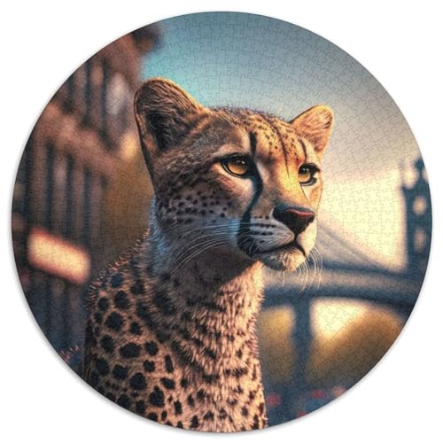 Gepard in Europa Puzzle für Erwachsene, 1000 Teile, 1000-teiliges rundes Puzzle für Erwachsene, Spaß für die ganze Familie, Basteln, perfekt für Geburtstage, Feiertage, 67,5 x 67,5 cm Gepard in Europa Puzzle für Erwachsene, 1000 Teile, 1000-teiliges rundes Puzzle für Erwachsene, Spaß für die ganze Familie, Basteln, perfekt für Geburtstage, Feiertage, 67,5 x 67,5 cm von LiJianXXR