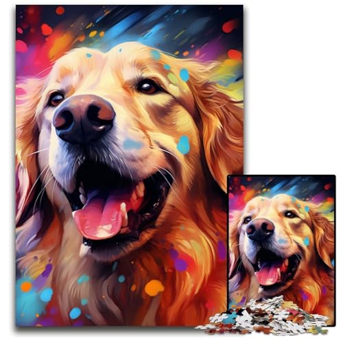 Golden Retriever Puzzle für Erwachsene, 1000 Teile, Puzzle für Erwachsene, perfekt für Halloween, Weihnachten, Geburtstagsgeschenk, 26x38cm/10,23x14,96 Zoll Golden Retriever Puzzle für Erwachsene, 1000 Teile, Puzzle für Erwachsene, perfekt für Halloween, Weihnachten, Geburtstagsgeschenk, 26x38cm/10,23x14,96 Zoll von LiJianXXR