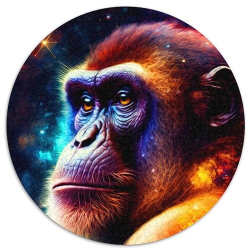 Gorilla-Puzzle für Erwachsene, 1000 Teile, 1000-teiliges rundes Puzzle für Erwachsene, Spaß für die ganze Familie, Basteln, perfekt für Geburtstage, Feiertage, 67,5 x 67,5 cm Gorilla-Puzzle für Erwachsene, 1000 Teile, 1000-teiliges rundes Puzzle für Erwachsene, Spaß für die ganze Familie, Basteln, perfekt für Geburtstage, Feiertage, 67,5 x 67,5 cm von LiJianXXR