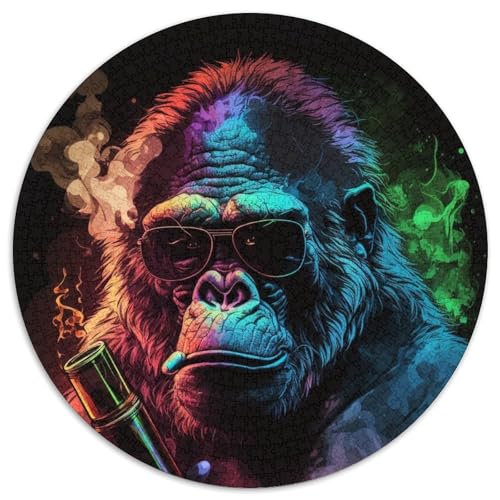 Gorillas-Puzzle für Erwachsene, 1000 Teile, 1000-teiliges rundes Puzzle für Erwachsene, Spaß für die ganze Familie, Basteln, perfekt für Geburtstage, Feiertage, 67,5 x 67,5 cm Gorillas-Puzzle für Erwachsene, 1000 Teile, 1000-teiliges rundes Puzzle für Erwachsene, Spaß für die ganze Familie, Basteln, perfekt für Geburtstage, Feiertage, 67,5 x 67,5 cm von LiJianXXR