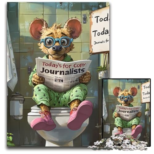 Hyena Go Toiletten-Puzzles für 1000 Teile, anspruchsvolle Puzzles, anspruchsvolle Denksportaufgabe, Familienaktivität, Heimdekoration, 26x38cm/10,23x14,96 Zoll Hyena Go Toiletten-Puzzles für 1000 Teile, anspruchsvolle Puzzles, anspruchsvolle Denksportaufgabe, Familienaktivität, Heimdekoration, 26x38cm/10,23x14,96 Zoll von LiJianXXR