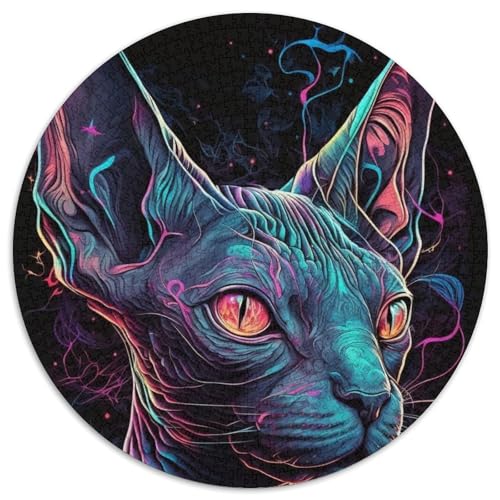 Katzen-Puzzle für Erwachsene, 1000 Teile, runde Puzzles mit 1000 Teilen für Erwachsene, Spaß für die ganze Familie, Basteln, perfekt für Geburtstage, Feiertage, 67,5 x 67,5 cm Katzen-Puzzle für Erwachsene, 1000 Teile, runde Puzzles mit 1000 Teilen für Erwachsene, Spaß für die ganze Familie, Basteln, perfekt für Geburtstage, Feiertage, 67,5 x 67,5 cm von LiJianXXR