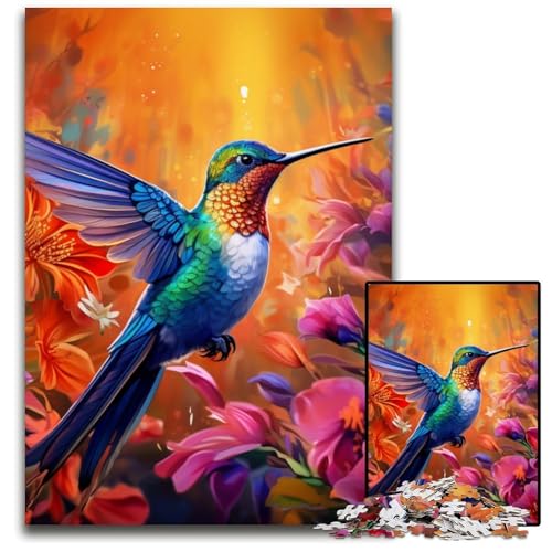 Kolibri-Kunst-Puzzle für Erwachsene, 1000 Teile, Puzzle für Erwachsene, ideal für Liebhaber, perfektes Weihnachts-, Neujahrs- und Valentinstagsgeschenk, 26x38cm/10,23x14,96 Zoll Kolibri-Kunst-Puzzle für Erwachsene, 1000 Teile, Puzzle für Erwachsene, ideal für Liebhaber, perfektes Weihnachts-, Neujahrs- und Valentinstagsgeschenk, 26x38cm/10,23x14,96 Zoll von LiJianXXR