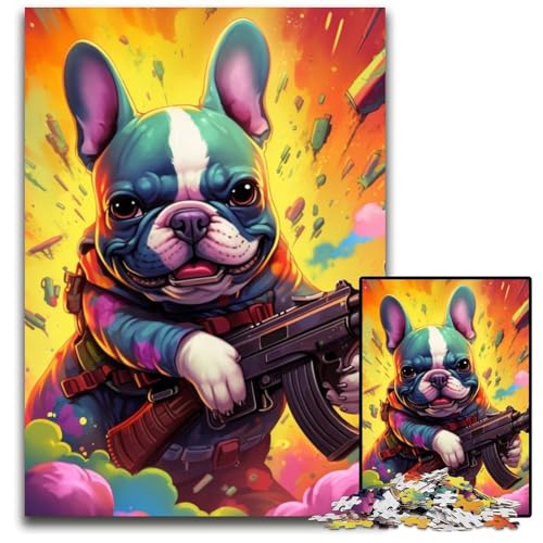 Krieger-Mops-Puzzle für Erwachsene, 1000 Teile, Puzzle für Erwachsene, perfekt für Halloween, Weihnachten, Geburtstagsgeschenk, 26x38cm/10,23x14,96 Zoll Krieger-Mops-Puzzle für Erwachsene, 1000 Teile, Puzzle für Erwachsene, perfekt für Halloween, Weihnachten, Geburtstagsgeschenk, 26x38cm/10,23x14,96 Zoll von LiJianXXR