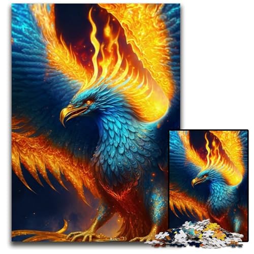 Legendäres blaues Phönix-Puzzle, 1000 Teile, unmögliches Puzzle für Erwachsene, perfekt für Teenager und Sammler, ideale Heimdekoration und Reisegeschenk, 26x38cm/10,23x14,96 Zoll Legendäres blaues Phönix-Puzzle, 1000 Teile, unmögliches Puzzle für Erwachsene, perfekt für Teenager und Sammler, ideale Heimdekoration und Reisegeschenk, 26x38cm/10,23x14,96 Zoll von LiJianXXR
