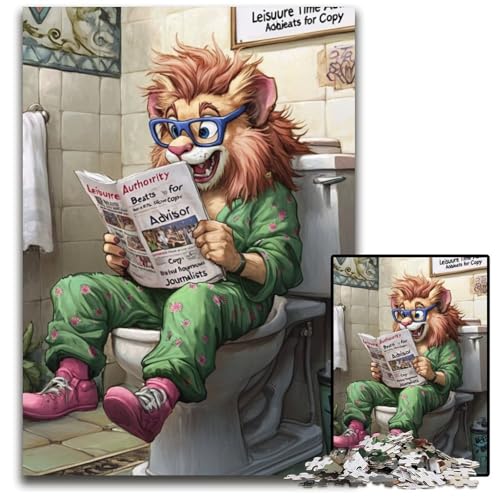 Lion Go Toiletten-Puzzle für Erwachsene, 1000-teiliges Papppuzzle, anspruchsvolles DIY-Denkspiel für Teenager, 26x38cm/10,23x14,96 Zoll Lion Go Toiletten-Puzzle für Erwachsene, 1000-teiliges Papppuzzle, anspruchsvolles DIY-Denkspiel für Teenager, 26x38cm/10,23x14,96 Zoll von LiJianXXR