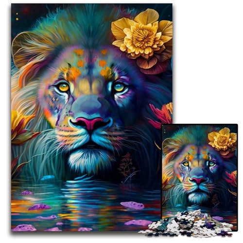 Magischer Löwe Puzzle 1000 Teile für Erwachsene Puzzles für Erwachsene Interaktives Familienspiel, Gehirn-Herausforderung, Lernspielzeug 50x75cm/19,68x29,52 Zoll Magischer Löwe Puzzle 1000 Teile für Erwachsene Puzzles für Erwachsene Interaktives Familienspiel, Gehirn-Herausforderung, Lernspielzeug 50x75cm/19,68x29,52 Zoll von LiJianXXR