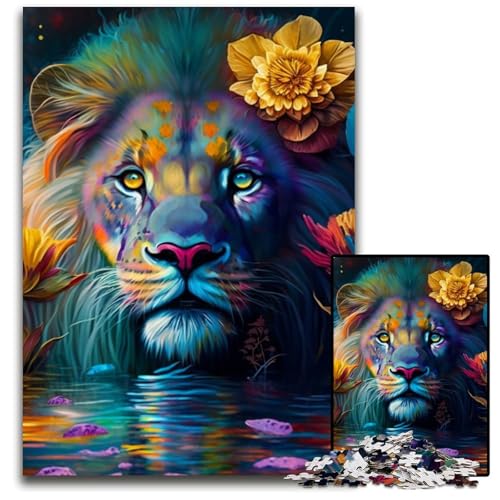 Magischer Löwe Puzzle für Erwachsene, 1000 Teile, Puzzle für Erwachsene, perfekt für Halloween, Weihnachten, Geburtstagsgeschenk, 26x38cm/10,23x14,96 Zoll Magischer Löwe Puzzle für Erwachsene, 1000 Teile, Puzzle für Erwachsene, perfekt für Halloween, Weihnachten, Geburtstagsgeschenk, 26x38cm/10,23x14,96 Zoll von LiJianXXR