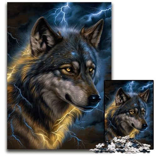 Magisches Wolf-Puzzle 1000 Teile für Erwachsene, Puzzle für Erwachsene, interaktives Familienspiel, Gehirn-Herausforderung, Lernspielzeug, 26x38cm/10,23x14,96 Zoll Magisches Wolf-Puzzle 1000 Teile für Erwachsene, Puzzle für Erwachsene, interaktives Familienspiel, Gehirn-Herausforderung, Lernspielzeug, 26x38cm/10,23x14,96 Zoll von LiJianXXR