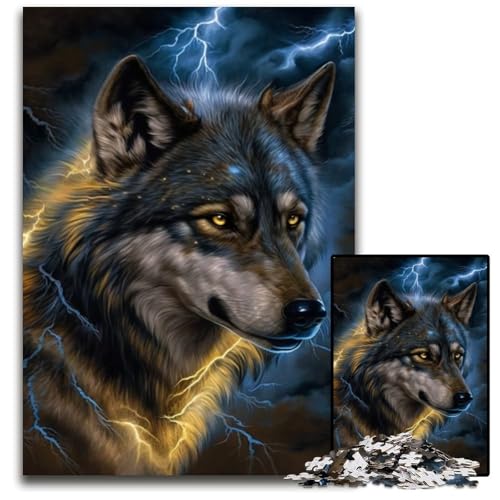 Magisches Wolf-Puzzle 1000 Teile für Erwachsene, Puzzle für Erwachsene, interaktives Familienspiel, Gehirn-Herausforderung, Lernspielzeug, 50x75cm/19,68x29,52 Zoll Magisches Wolf-Puzzle 1000 Teile für Erwachsene, Puzzle für Erwachsene, interaktives Familienspiel, Gehirn-Herausforderung, Lernspielzeug, 50x75cm/19,68x29,52 Zoll von LiJianXXR