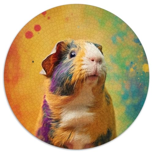 Meerschweinchen-Puzzle für Erwachsene, 1000 Teile, runde Puzzles mit 1000 Teilen für Erwachsene, Spaß für die ganze Familie, Basteln, perfekt für Geburtstage, Feiertage, 67,5 x 67,5 cm Meerschweinchen-Puzzle für Erwachsene, 1000 Teile, runde Puzzles mit 1000 Teilen für Erwachsene, Spaß für die ganze Familie, Basteln, perfekt für Geburtstage, Feiertage, 67,5 x 67,5 cm von LiJianXXR