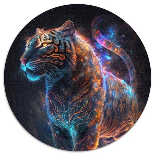 Nebula Tiger Puzzle für Erwachsene, 1000 Teile, 1000-teiliges rundes Puzzle für Erwachsene, Spaß für die ganze Familie, Basteln, perfekt für Geburtstage, Feiertage, 67,5 x 67,5 cm Nebula Tiger Puzzle für Erwachsene, 1000 Teile, 1000-teiliges rundes Puzzle für Erwachsene, Spaß für die ganze Familie, Basteln, perfekt für Geburtstage, Feiertage, 67,5 x 67,5 cm von LiJianXXR