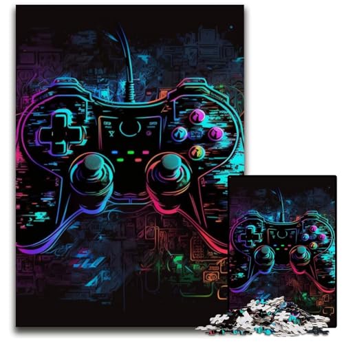 Neon Game 1000-Teile-Puzzle für Erwachsene, anspruchsvolle Puzzles, interaktives Familienspiel, Gehirn-Herausforderung, Lernspielzeug, 26x38cm/10,23x14,96 Zoll von LiJianXXR
