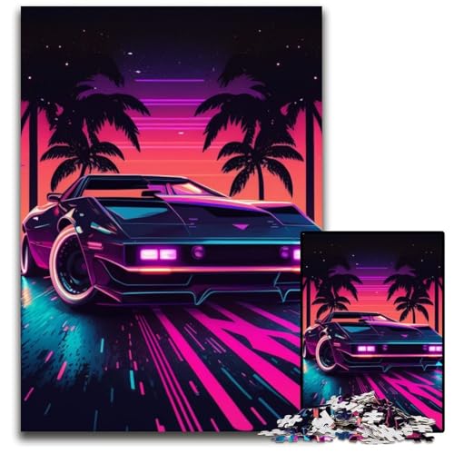 Neon-Retro-Auto, 1000 Teile, Puzzle, Geschenke, Puzzles für Erwachsene, Denksportaufgabe für Teenager und Familieninteraktion, 26x38cm/10,23x14,96 Zoll Neon-Retro-Auto, 1000 Teile, Puzzle, Geschenke, Puzzles für Erwachsene, Denksportaufgabe für Teenager und Familieninteraktion, 26x38cm/10,23x14,96 Zoll von LiJianXXR
