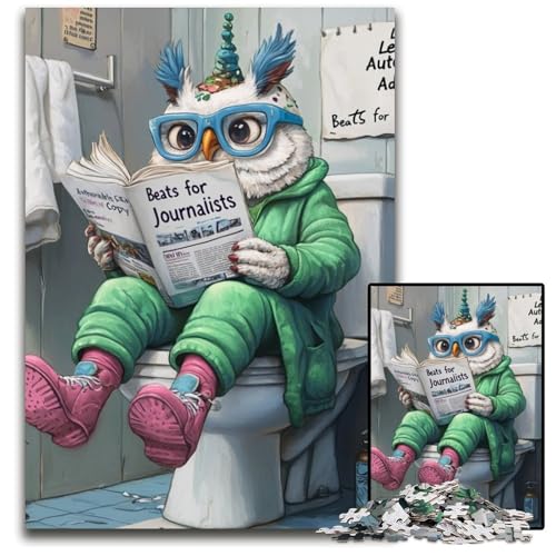 Owl Go Toilet 1000-teiliges Puzzle, schwierige Puzzles für Erwachsene, pädagogische Aktivität zur Verbesserung kognitiver Fähigkeiten, 26x38cm/10,23x14,96 Zoll Owl Go Toilet 1000-teiliges Puzzle, schwierige Puzzles für Erwachsene, pädagogische Aktivität zur Verbesserung kognitiver Fähigkeiten, 26x38cm/10,23x14,96 Zoll von LiJianXXR