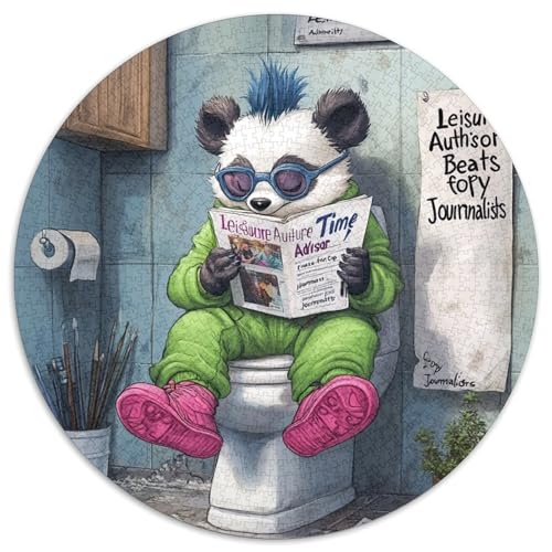 Panda Go Toilette 1000-Teile-Puzzle für Erwachsene, 1000-Teile, rundes Puzzle, Geschenke, ideale DIY-Dekoration und Denksportaufgabe, 67,5 x 67,5 cm Panda Go Toilette 1000-Teile-Puzzle für Erwachsene, 1000-Teile, rundes Puzzle, Geschenke, ideale DIY-Dekoration und Denksportaufgabe, 67,5 x 67,5 cm von LiJianXXR