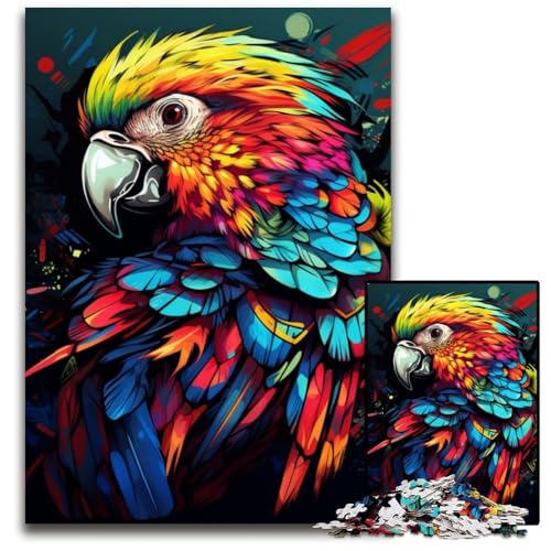 Papagei-Puzzle, 1000 Teile, schwierige Puzzles für Erwachsene, pädagogische Aktivität zur Verbesserung kognitiver Fähigkeiten, 26x38cm/10,23x14,96 Zoll Papagei-Puzzle, 1000 Teile, schwierige Puzzles für Erwachsene, pädagogische Aktivität zur Verbesserung kognitiver Fähigkeiten, 26x38cm/10,23x14,96 Zoll von LiJianXXR