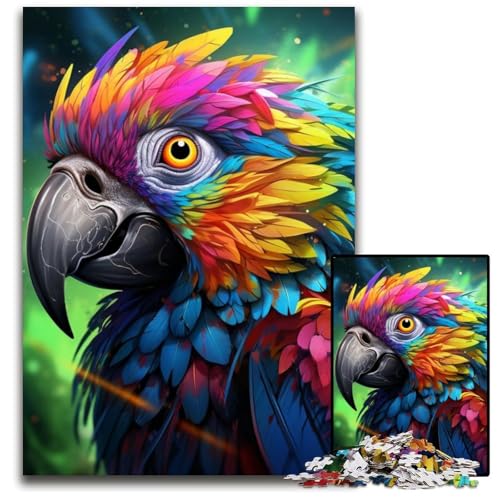 Papageien-Puzzle für Erwachsene, 1000-teiliges Papppuzzle, anspruchsvolles DIY-Denkspiel für Teenager, 26x38cm/10,23x14,96 Zoll von LiJianXXR
