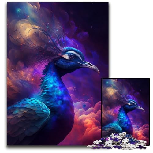 Pfau 1000-Teile-Puzzle für Erwachsene, anspruchsvolle Puzzles, interaktives Familienspiel, Gehirn-Herausforderung, Lernspielzeug, 50x75cm/19,68x29,52 Zoll Pfau 1000-Teile-Puzzle für Erwachsene, anspruchsvolle Puzzles, interaktives Familienspiel, Gehirn-Herausforderung, Lernspielzeug, 50x75cm/19,68x29,52 Zoll von LiJianXXR