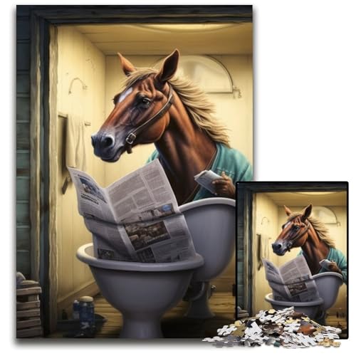 Pferde-Puzzle 1000 Teile für Erwachsene, anspruchsvolle Puzzles, interaktives Familienspiel, Gehirn-Herausforderung, Lernspielzeug, 50x75cm/19,68x29,52 Zoll Pferde-Puzzle 1000 Teile für Erwachsene, anspruchsvolle Puzzles, interaktives Familienspiel, Gehirn-Herausforderung, Lernspielzeug, 50x75cm/19,68x29,52 Zoll von LiJianXXR