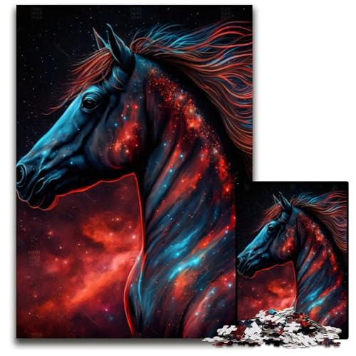 Pferdepuzzle für Erwachsene, 1000 Teile, Puzzle für Erwachsene, perfekt für Halloween, Weihnachten, Geburtstagsgeschenk, 26x38cm/10,23x14,96 Zoll Pferdepuzzle für Erwachsene, 1000 Teile, Puzzle für Erwachsene, perfekt für Halloween, Weihnachten, Geburtstagsgeschenk, 26x38cm/10,23x14,96 Zoll von LiJianXXR