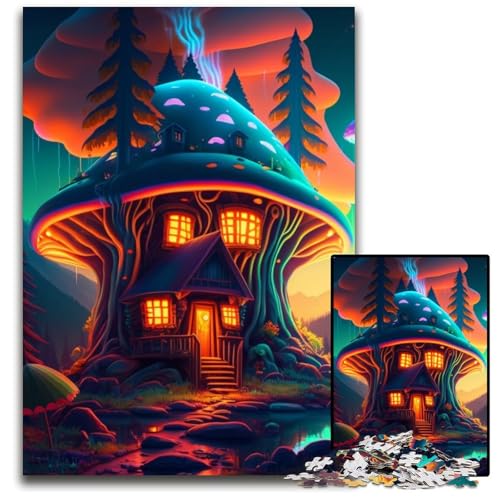 Pilzhaus-Puzzle, 1000 Teile, schwierige Puzzles für Erwachsene, pädagogische Aktivität zur Verbesserung kognitiver Fähigkeiten, 26x38cm/10,23x14,96 Zoll von LiJianXXR