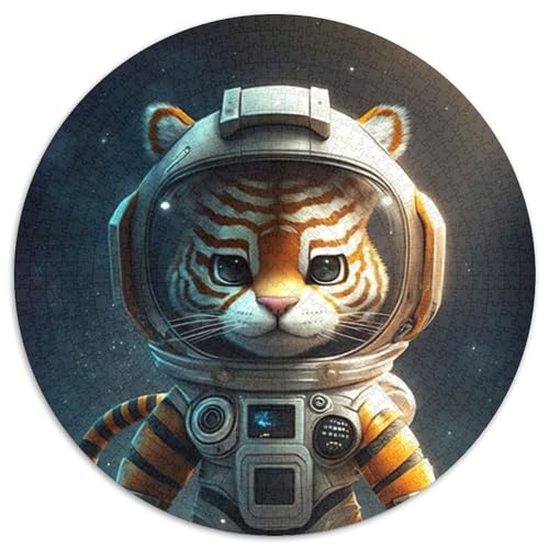 Puzzle 1000 Teile, Astronaut, Weltraumtiger, 1000 Teile, runde Puzzles für Erwachsene, für Teenager und Familienspaß – DIY-Denkspiel, Geschenk, 67,5 x 67,5 cm Puzzle 1000 Teile, Astronaut, Weltraumtiger, 1000 Teile, runde Puzzles für Erwachsene, für Teenager und Familienspaß – DIY-Denkspiel, Geschenk, 67,5 x 67,5 cm von LiJianXXR